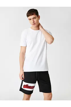 تی شرت آستین کوتاه مردانه کوتون ۲YAM12141LK-Beyaz