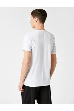 تی شرت آستین کوتاه مردانه کوتون ۲YAM12141LK-Beyaz