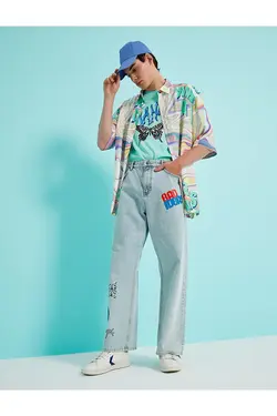 شلوار جین مردانه کوتون ۲SAM40255BD-سرمه ای