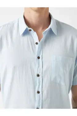 پیراهن مردانه کوتون ۱YAM61813BW-Mavi