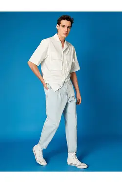 شلوار جین مردانه کوتون ۲SAM40250BD-سرمه ای