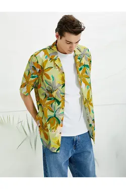 پیراهن مردانه کوتون ۲SAM60338HW-زرد