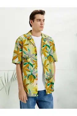 پیراهن مردانه کوتون ۲SAM60338HW-زرد