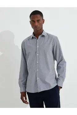 پیراهن مردانه کوتون ۳WAM60158HW-سرمه ای