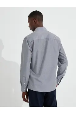 پیراهن مردانه کوتون ۳WAM60158HW-سرمه ای
