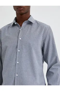 پیراهن مردانه کوتون ۳WAM60158HW-سرمه ای