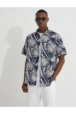 پیراهن مردانه کوتون ۲SAM60357HW-سرمه ای