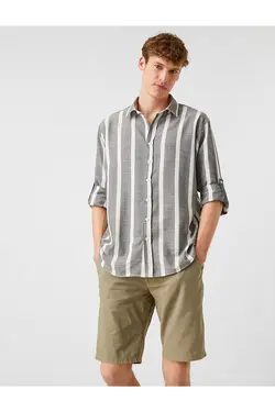 پیراهن مردانه کوتون ۲SAM60215HW-Haki