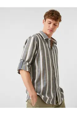 پیراهن مردانه کوتون ۲SAM60215HW-Haki
