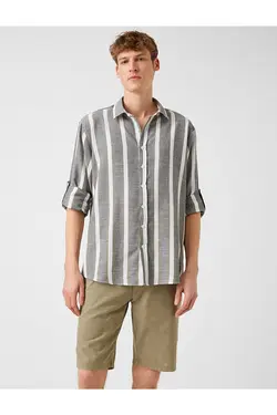 پیراهن مردانه کوتون ۲SAM60215HW-Haki