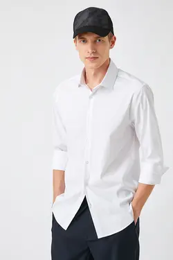 پیراهن آستین بلند مردانه کوتون ۲SAM60308HW-Beyaz