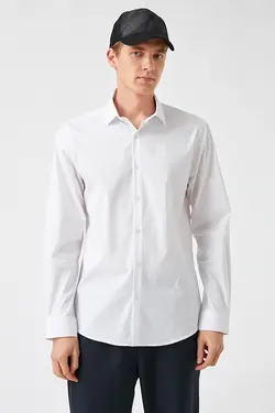 پیراهن آستین بلند مردانه کوتون ۲SAM60308HW-Beyaz