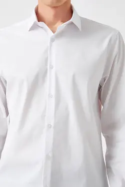 پیراهن آستین بلند مردانه کوتون ۲SAM60308HW-Beyaz