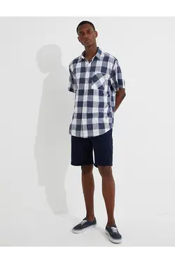 پیراهن آستین کوتاه مردانه کوتون ۲SAM60104HW-سرمه ای