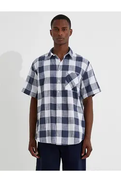 پیراهن آستین کوتاه مردانه کوتون ۲SAM60104HW-سرمه ای
