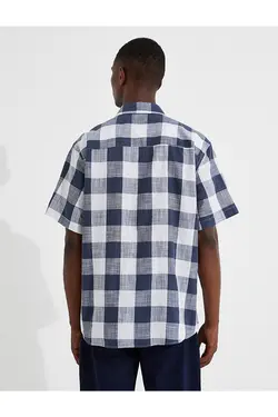 پیراهن آستین کوتاه مردانه کوتون ۲SAM60104HW-سرمه ای