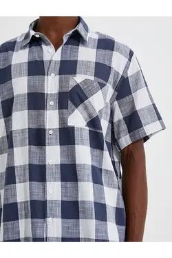 پیراهن آستین کوتاه مردانه کوتون ۲SAM60104HW-سرمه ای