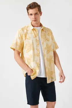 پیراهن مردانه کوتون ۲SAM60102HW-زرد