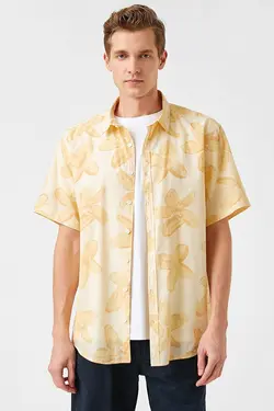 پیراهن مردانه کوتون ۲SAM60102HW-زرد