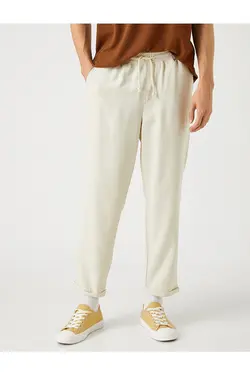 شلوار کتان|پارچه ای مردانه کوتون ۳WAM40083HW-Gri