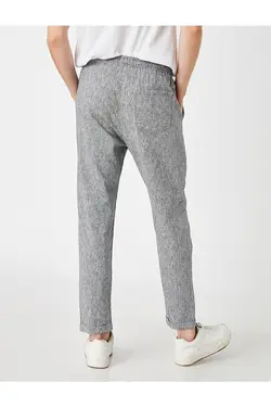 شلوار کتان|پارچه ای مردانه کوتون ۳WAM40053HW-سرمه ای