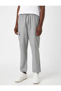 شلوار کتان|پارچه ای مردانه کوتون ۲SAM40033HW-Gri