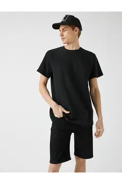 شلوارک جین مردانه کوتون ۲SAM40241BD-Siyah
