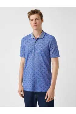 پولوشرت مردانه کوتون ۲SAM10377MK-Mavi