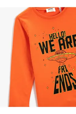 تی شرت پسرانه کوتون ۳WKB10012TK-Turuncu