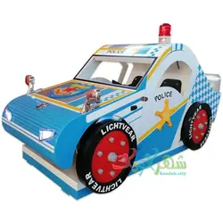 ماکت ماشین پلیس کودک چوبی بزرگ