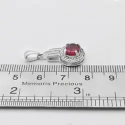 گردنبند یاقوت سرخ الماس تراش نقره زنانه طرح ریحان