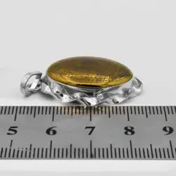 گردنبند حدید صینی نقره طرح پیچک  