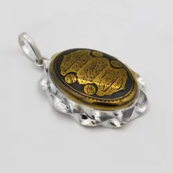 گردنبند حدید صینی نقره طرح پیچک 