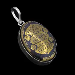 گردنبند حدید صینی نقره طرح دور ساده 