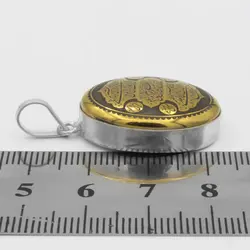 گردنبند حدید صینی نقره طرح دور ساده 