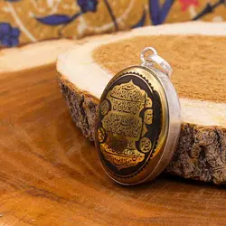 گردنبند حدید صینی نقره طرح دور ساده 