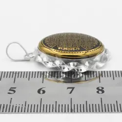 گردنبند حدید صینی نقره طرح پیچک 