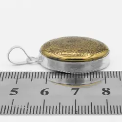 گردنبند حدید صینی نقره طرح دور ساده 