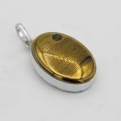 گردنبند حدید صینی نقره طرح دور ساده 