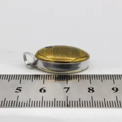 گردنبند حدید صینی نقره طرح دور ساده 