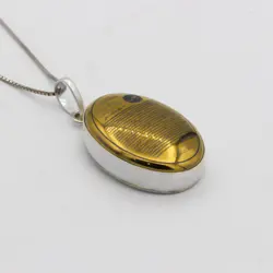 گردنبند حدید صینی نقره طرح دور ساده 