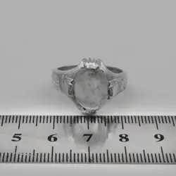 انگشتر در نجف نقره مردانه طرح چهار چنگ ماهد