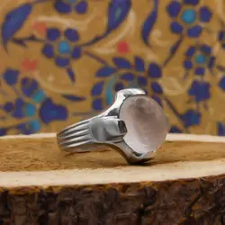 انگشتر در نجف نقره مردانه طرح چهار چنگ ماهد
