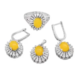 نیم ست شرف الشمس نقره زنانه طرح تورال + حکاکی