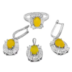 نیم ست شرف الشمس نقره زنانه طرح ساتارا + حکاکی