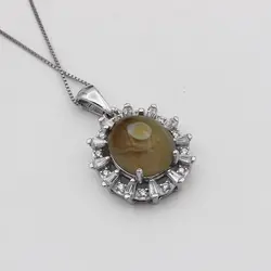 گردنبند عقیق باباقوری نقره زنانه طرح جنان