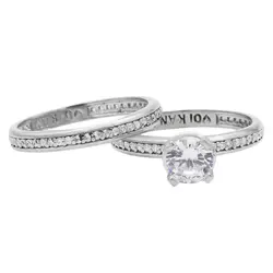 حلقه و پشت حلقه نقره زنانه طرح تابش