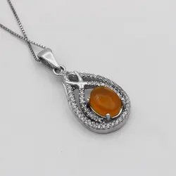 گردنبند عقیق سرخ نقره زنانه طرح سارا