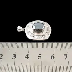 گردنبند حدید صینی زنانه نقره طرح بنفشه + حکاکی