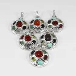 گردنبند نقره زنانه چند نگین اصل طرح هفت جواهر بزرگ